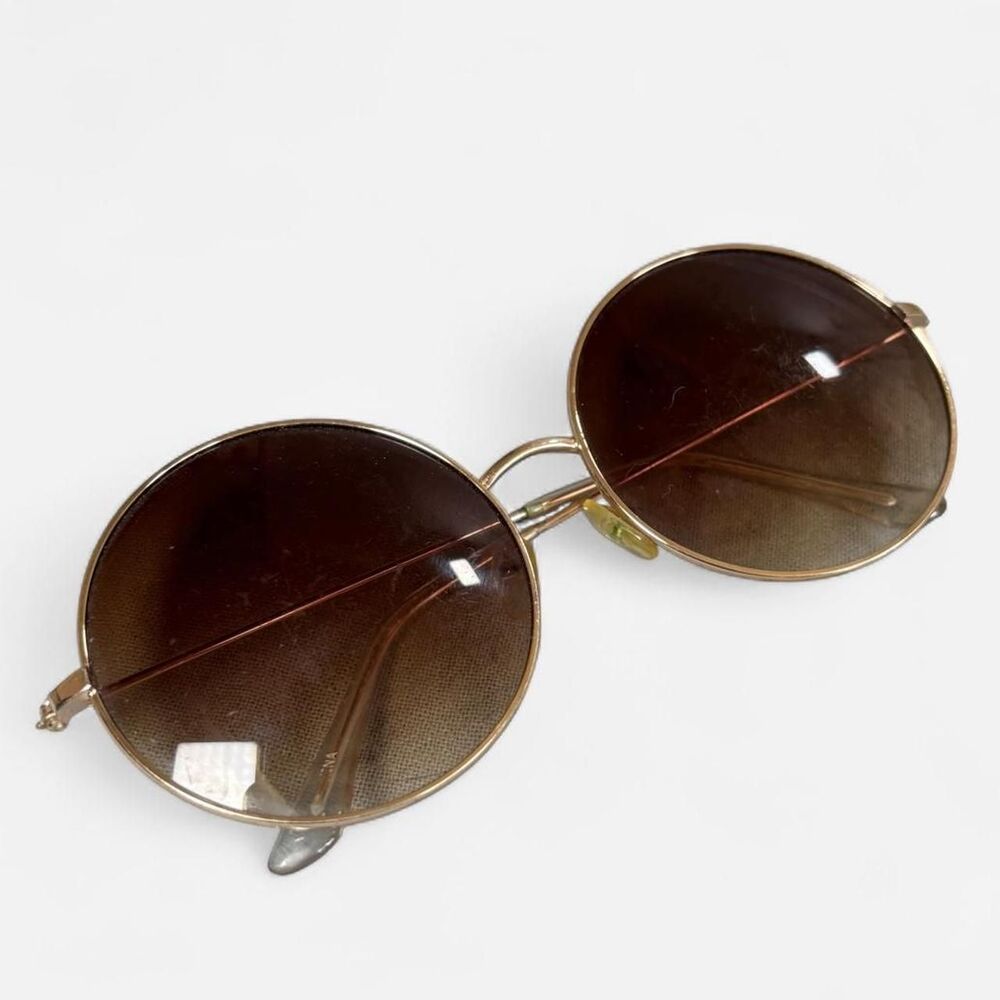 Unbranded Women's Brown and Gold Sunglasses